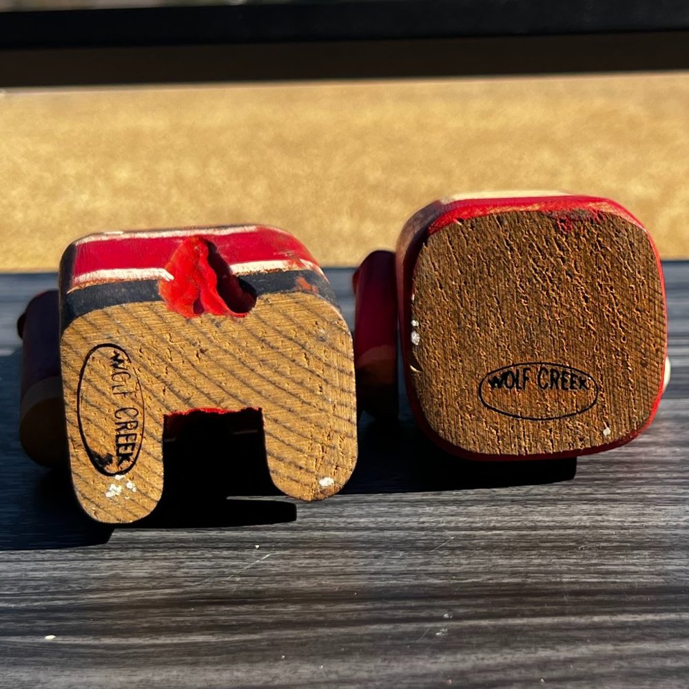 Wolf Creek  Folk Art Santa & Mrs Claus Figure Hand Carved & Painted Wood - Picture 15 of 15